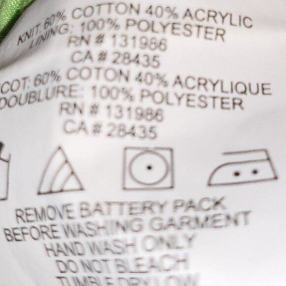 imagin8 Christmas Cat Sweater Cotton Blend Light Up Eyes Green & Black Size XL - Picture 7 of 7